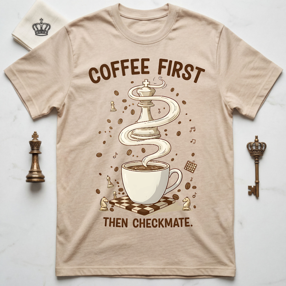 Coffee First Then Checkmate T-Shirt