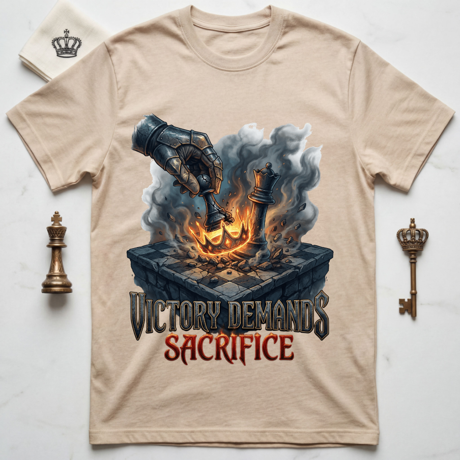 Victory Demands Sacrifice Chess T-Shirt