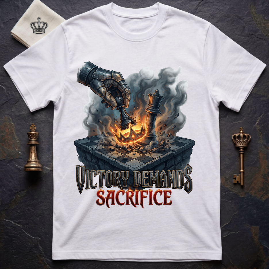Victory Demands Sacrifice Chess T-Shirt