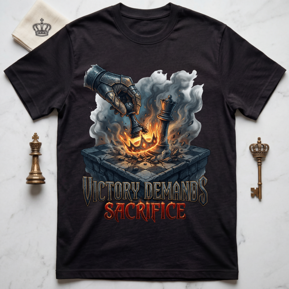 Victory Demands Sacrifice Chess T-Shirt