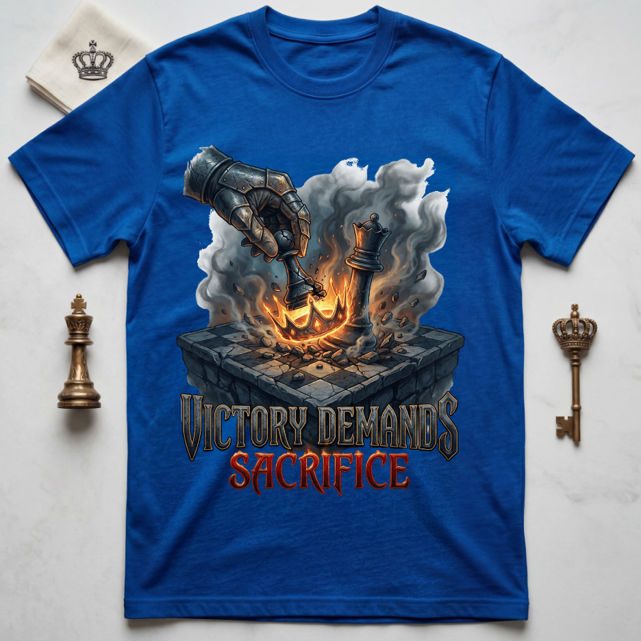 Victory Demands Sacrifice Chess T-Shirt