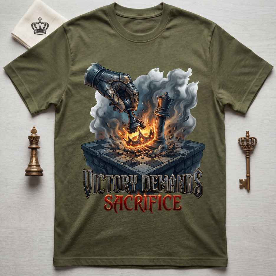 Victory Demands Sacrifice Chess T-Shirt