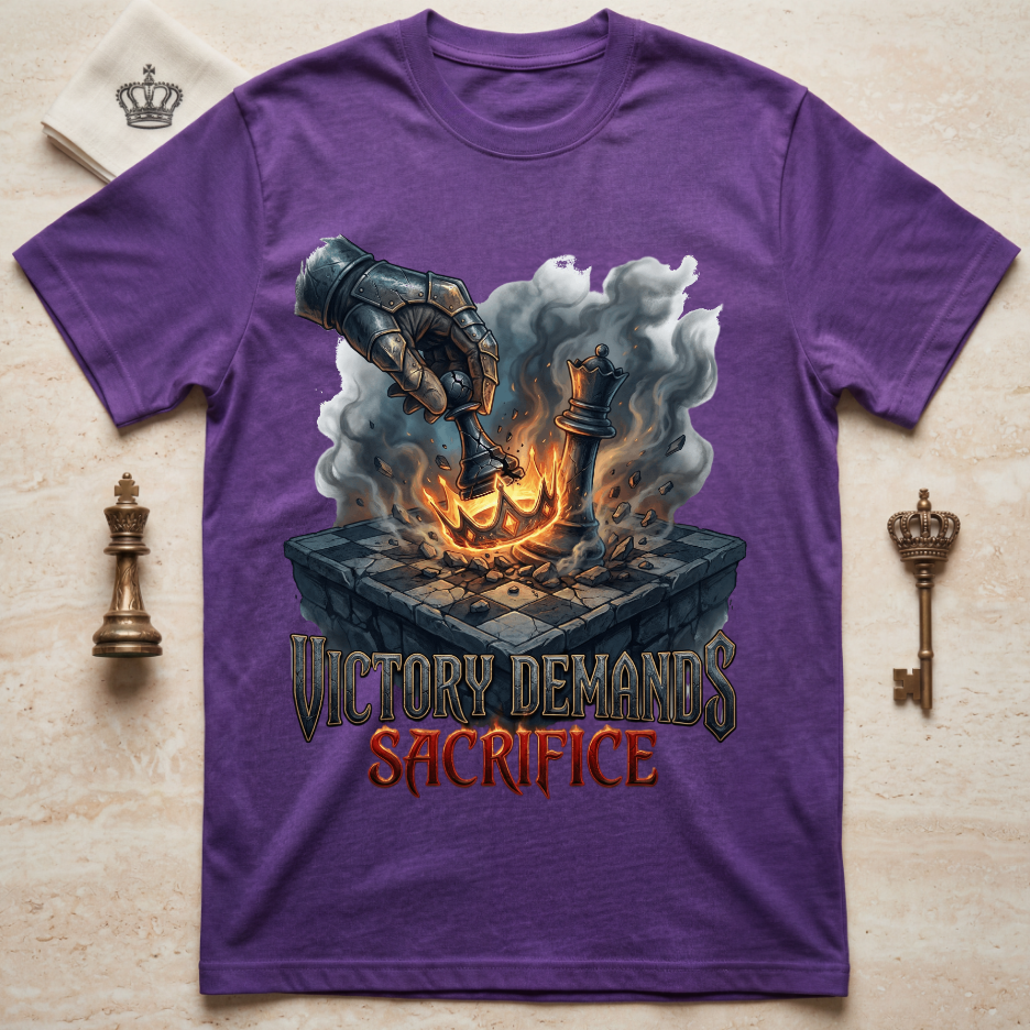 Victory Demands Sacrifice Chess T-Shirt