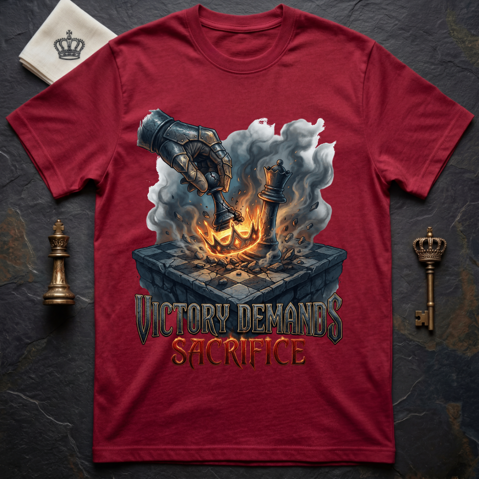 Victory Demands Sacrifice Chess T-Shirt