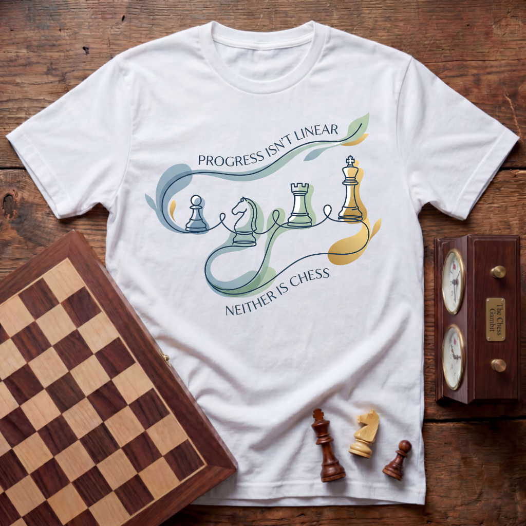 Progress Isn't Linear Neither Is Chess T-shirt
