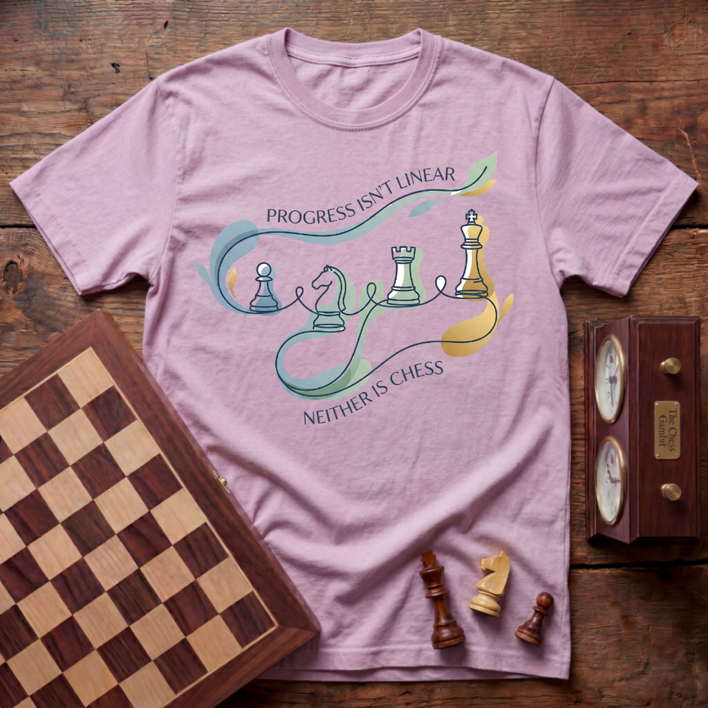 Progress Isn't Linear Neither Is Chess T-shirt