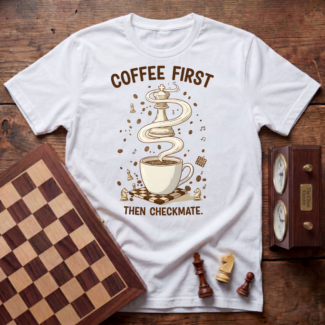 Coffee First Then Checkmate T-shirt