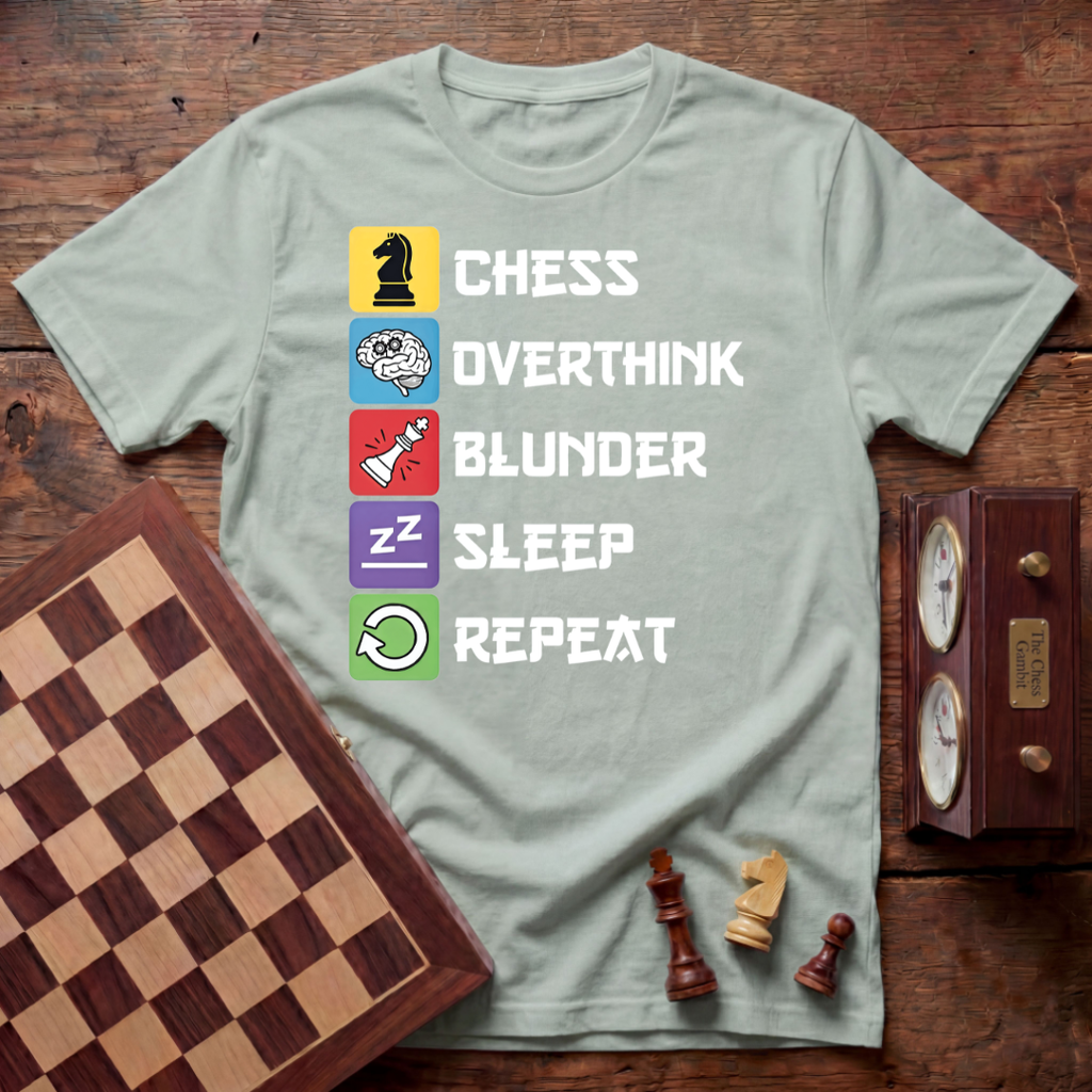 Chess Overthink Blunder Sleep Repeat T-shirt