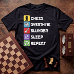 Chess Overthink Blunder Sleep Repeat T-shirt