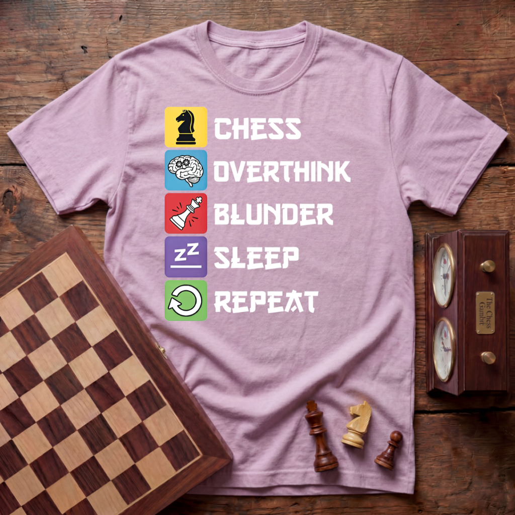 Chess Overthink Blunder Sleep Repeat T-shirt