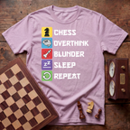 Chess Overthink Blunder Sleep Repeat T-shirt