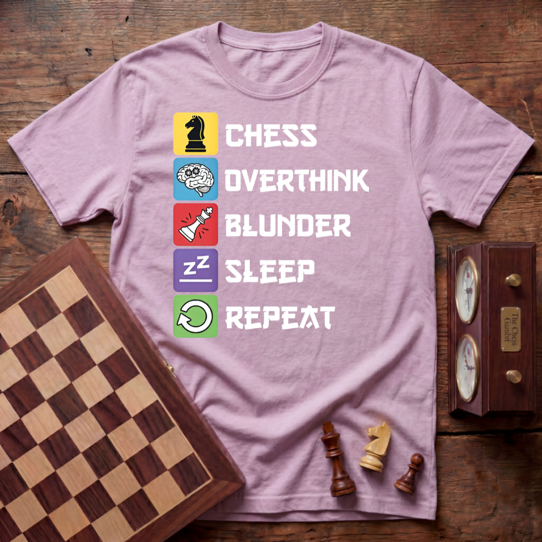 Chess Overthink Blunder Sleep Repeat T-shirt
